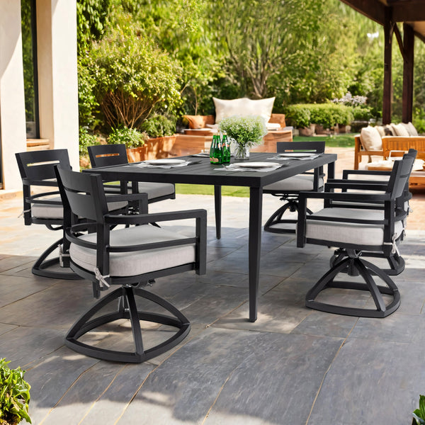 7-Piece Outdoor Patio Aluminum Furniture Dining Set