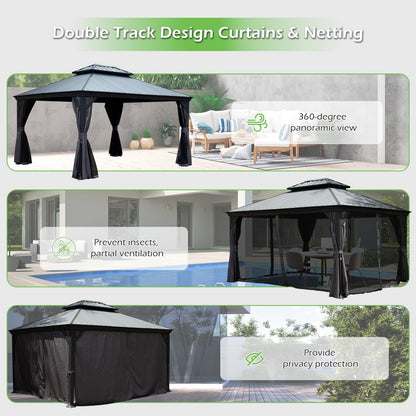 12'x16' Hardtop Gazebo with Resin Roof