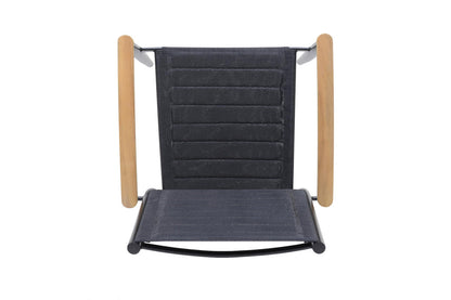 Portals Dark Lite FSC Teak Wood and Aluminum Rectangular Dining Set